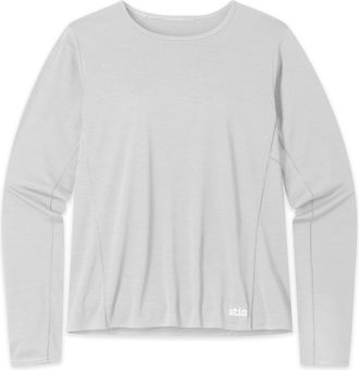 Stio | Womens Lucent Tee Shirt Long Sleeve, Size Extra Small in Quiet Grey Heather