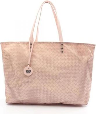 Bottega Veneta Pre-owned Tote Bags, female, Pink, Size: ONE SIZE Pre-owned Leather Tote