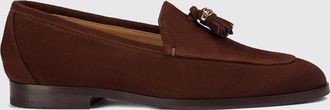Doucal's Suede Penny Loafers with Tassels and Round Toe