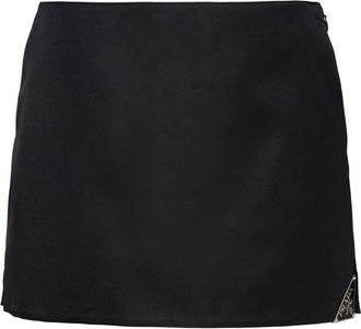 Prada Re-Nylon triangle-logo miniskirt - women - Nylon - 36 - Black