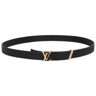 Louis Vuitton Pre-owned Belts, female, Black, Size: ONE SIZE Pre-owned LV Initials Belt
