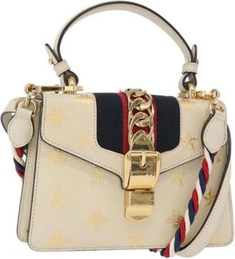 Gucci Pre-owned Handbags, female, Beige, Size: ONE SIZE Pre-owned Leather Handbag