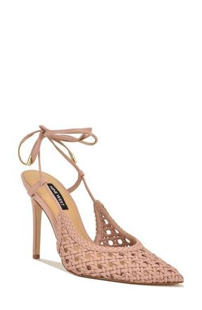 Nine West Fessla Ankle Wrap Pointed Toe Pump in Light Pink at Nordstrom, Size 7.5