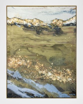 John-Richard Golden Mountains Framed Print by Mary Hong