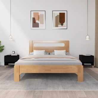 vidaXL Comodini 2 Pz Neri 50x46x50 Cm In Legno Multistrato - Vidaxl