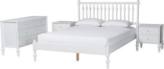 Baxton Studio Callison Spindle 4Pc Bedroom Set