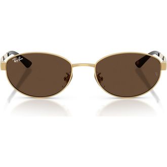 Ray-Ban 55mm Oval Sunglasses in Arista/dark Brown at Nordstrom