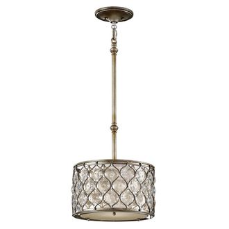 Netlighting Lucia 1 Light Ceiling Cylindrical Pendant Polished Silver E27