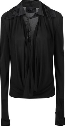 John Richmond Black Sattivi Viscose Blouse
