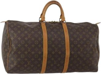Louis Vuitton Pre-owned Boston Bag - Dames - Vintage Weekendtas - Bruin - ONE Size - Leer - Vintage