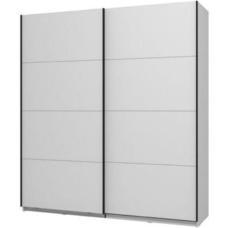 Dmora Guardaroba Grande Cariano, Armadio Camera da Letto Appendiabiti, 2 Ripiani, Apertura Scorrevole, 195x217.5h cm Marrone Rovere Nodi
