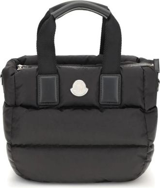 Moncler Waterafstotende Tote Tas met Donsvulling - Dames - Handtassen - Zwart - ONE Size - Nylon - Tassen