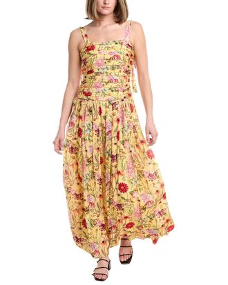 Julia Jordan Hazy Voile Digital Sleeveless Maxi Dress
