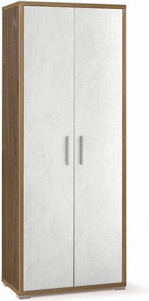 OEM Mueble 2 Puertas 71l X 41p X H182 - Acabado En Madera Nogal Y Blanco Opaco - Sarmog