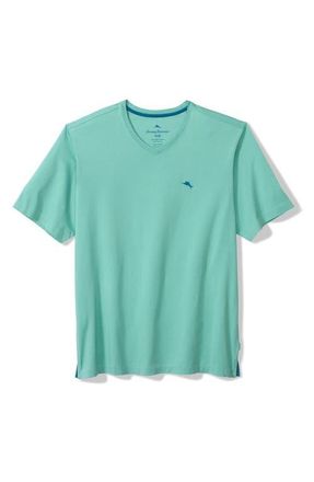 Tommy Bahama New Bali Skyline V-Neck Pima Cotton T-Shirt in Azure Water at Nordstrom, Size 3Xlt