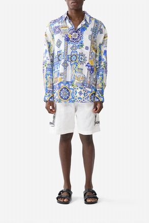 Camilla Long Sleeve Oversized Shirt In Espa&ntilde;a Nirvana