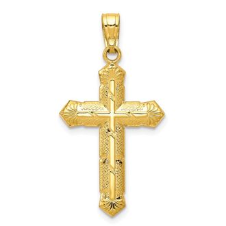 Diamond2Deal 10k Yellow Gold Passion Cross Pendant