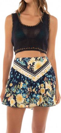 Agua Bendita Violet Jardim Skirt In Multicolor