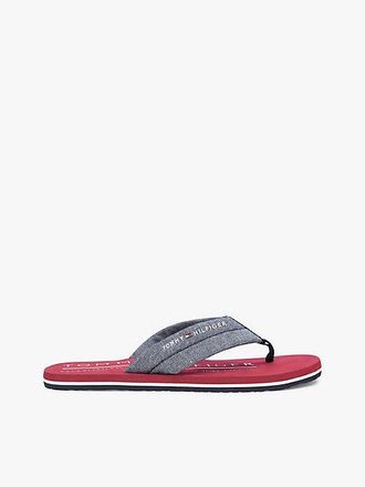 Tommy Hilfiger Pure Linen Chambray Jacquard Flip-Flops