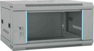 vidaXL Armadietto di rete Grigio 60 x 45 x 35 cm Acciaio - Vidaxl