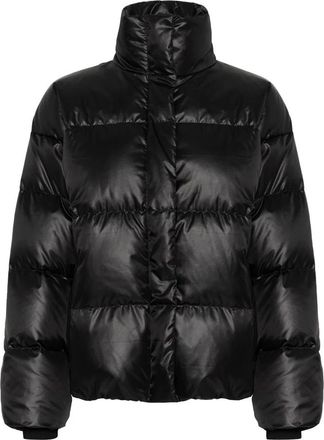 MY ESSENTIAL WARDROBE Gewatteerde Glossymw Donsjas Zwart - Dames - Gewatteerde jassen - Zwart - XL - Polyester - Jassen
