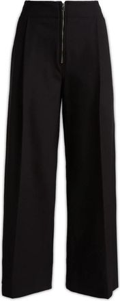 Proenza Schouler Klassieke Straight Leg Broek - Dames - Wijde Broeken - Zwart - 2XS - Nylon - Broeken