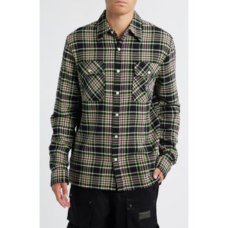 Billionaire Boys Club BB Club Plaid Button-Up Shirt in Black at Nordstrom, Size Xx-Large