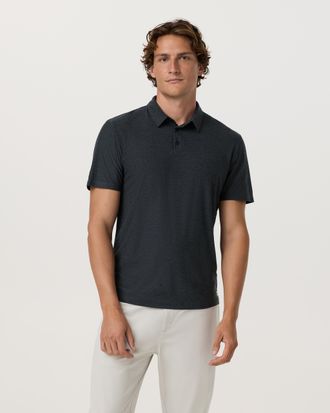Vuori Clothing Strato Tech Polo | Charcoal Heather | XS, Size Extra Small