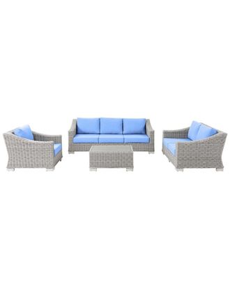 ModWay Conway 4-Piece Outdoor Patio Rattan Furniture Set