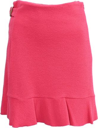 Moschino Boutique Moschino Ruffled Crepe Mini Skirt in Pink Wool