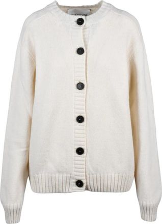 Amaranto Cardigan Girocollo - Dames - Vesten - Wit - L - Wol - Truien & Vesten