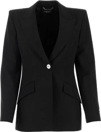 Versace Medusa Single-Breasted Virgin Wool Blazer, Brand Size 40 ( US Size 4 )