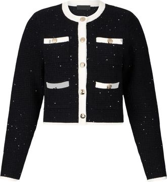 Liu Jo Giacca in tweed con glitter - Nero