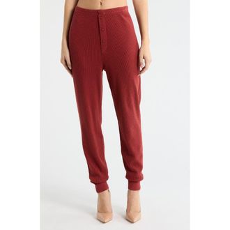 Re/Done Cotton Thermal Joggers in Brick at Nordstrom Rack, Size X-Small