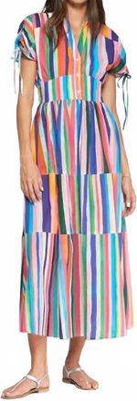Vilagallo A-Line Striped Dress In Multi
