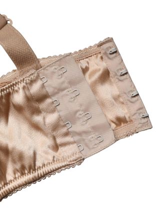 Dolce & Gabbana Womens Beige Semi-Pad Underwire Balconette Bra Underwear Elastane Silk Clothing