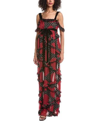 Valentino Printed Silk Gown