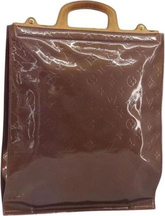Louis Vuitton Pre-owned Vintage Patent Leather Hand Bag - Dames - Vintage Handtas - Paars - ONE Size - Leer - Vintage