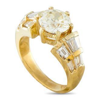 Luxury Bazaar 18K Yellow Gold 3.16ct Diamond Ring MF23-072826