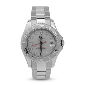 Rolex Pre-owned Rolex Yacht-Master Automatic Chronometer Silver Dial Mens Watch 168622 SSO