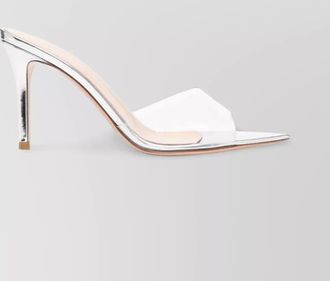 Gianvito Rossi 85mm heel pointed mule with metallic finish