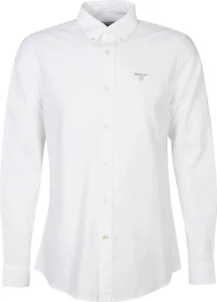 Barbour Witte Oxford Overhemd met Lange Mouwen - Heren - Zakelijke Overhemden - Wit - L - Overhemden