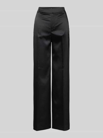 Monari Wide Leg Hose mit B&uuml;gelfalten in Black, Gr&ouml;&szlig;e 42