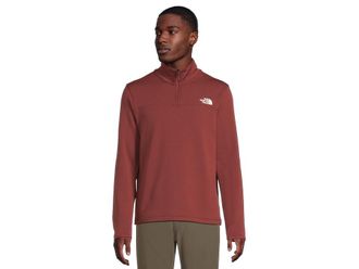 The North Face Cedar Trail Grid Fleece 1/4 Zip Mens Coat Sumac : 2XL, Polyester
