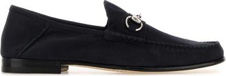 Gucci Dark Blue Suede Loafers