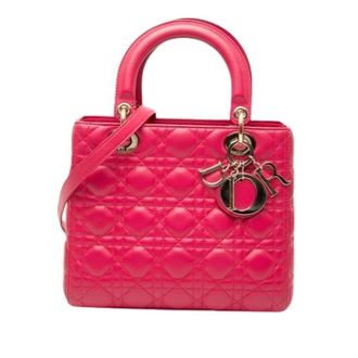 Dior Pre-owned Lady Dior - Dames - Vintage Handtas - Roze - ONE Size - Leer - Vintage