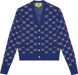 Gucci x adidas GG Trefoil Cardigan Blue 700474-XKCD0-4753