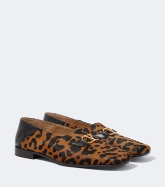 Valentino Garavani Babouche Fauve &Eacute;clat calf hair loafers