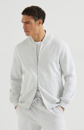 Brunello Cucinelli Sweatshirt with zipper in Pearl Grey at Nordstrom, Size Xxx-Large Eu