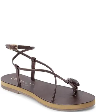 Matisse Footwear Womens Cassian Leather Shell Toe Loop Sandals In Brown